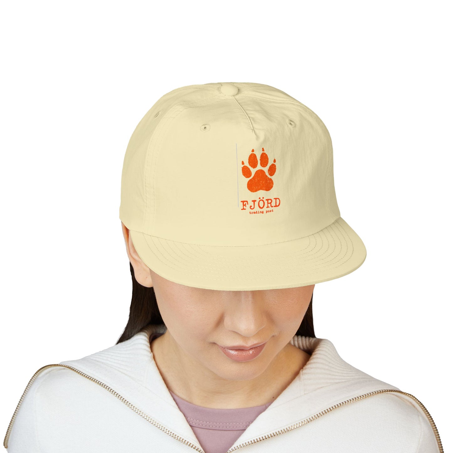 FJÖRD Surf Cap - Casual Beach Hat with Paw Print Design